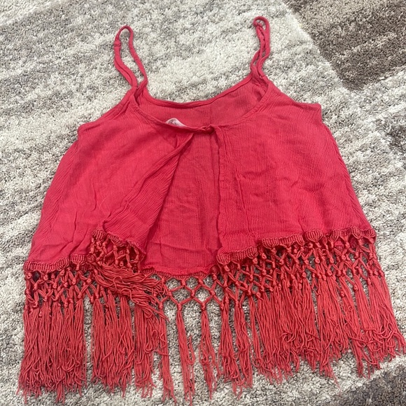 Pink fringe crop top - Picture 3 of 3